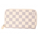 ルイヴィトン LOUIS VUITTON ダミエ アズール ジッピー コンパクトウォレット 長財布 ホワイト N60029