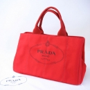 プラダ PRADA トートバッグ キャンバス レッドBN1872-CANAPA-ROSSO