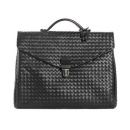 ボッテガヴェネタ BOTTEGA VENETA カーフレザー ビジネスバッグ ブラック 122139