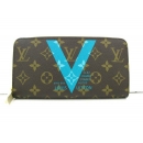 LOUIS VUITTON ジッピー ウォレット ラウンド長財布 Vモチーフ M60928