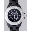 シャネル CHANEL Ｊ１２ zH0949 33mm　ブラックセラミックブレス　ベゼルダイヤ　 ブラック