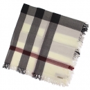 バーバリー BURBERRY ストール シルク混ストールアイボリーチェック（グラデーション） MU OMB GAUZE GI CHK 3945739