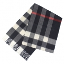 BURBERRY/バーバリー カシミアマフラー ネイビーチェック MU HALF MEGA CHECK 3878937