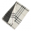 バーバリー BURBERRY ストール シルク混ストールアイボリーチェック（グラデーション） MU OMB GAUZE GI CHK 3945739