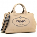 プラダ トートバッグ レディース PRADA 1BG642 ZKI ROO F081D ベージュ ネイビー