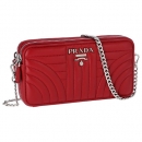 プラダ PRADA バッグ ショルダーバッグ ダイアグラム チェーンバッグ クロスボディ レッド系 1DH010 2B0X 68Z