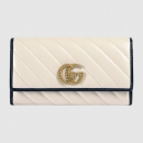 グッチ GUCCI〔GGマーモント〕コンチネンタルウォレットスタイル（573809 0OLFX 9085）ホワイト レザー