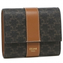 セリーヌ 財布 CELINE 10D57 2BZ9 04LU トリオンフ TRIOMPHE スモール トリフォールドウォレット ミニ財布 レディース 二つ折り財布 総柄 TAN 茶色