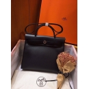 エルメス HERMES ブラック エールバッグ 31cm シルバー金具